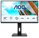 AOC P2 U32P2 - 80 cm (31.5") - 3840 x 2160 pixels - 4K Ultra HD - LED - 4 ms - Black