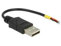 Delock 85250 - 0,1 m - USB A - USB 2.0 - Männlich/Männlich - Schwarz