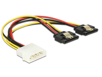 Delock 85237 - 0,2 m - Molex (4-pin) - 2 x SATA 15-Pin - Männlich - Weiblich - Gerade