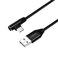LogiLink CU0138 - 1 m - USB A - USB C - USB 2.0 - 480 Mbit/s - Black