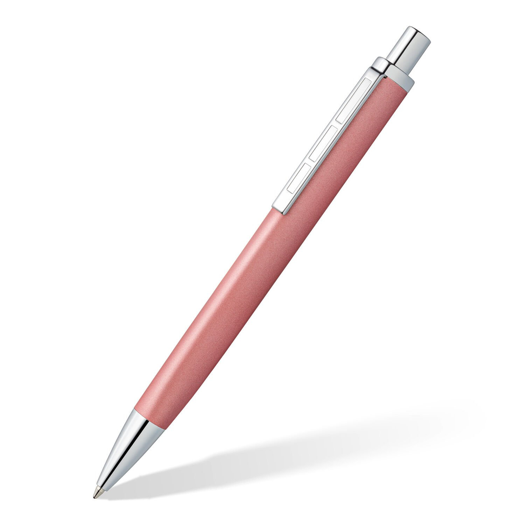 STAEDTLER Druckkugelschreiber triplus M rose Vollmetall-Schaft ergonomische Dreikantform