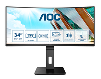 AOC P2 CU34P2A - 86.4 cm (34") - 3440 x 1440 pixels - Quad HD - LED - 1 ms - Black