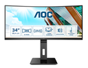 AOC P2 CU34P2A - 86,4 cm (34 Zoll) - 3440 x 1440 Pixel - Quad HD - LED - 1 ms - Schwarz