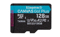 Kingston Canvas Go! Plus - 128 GB - MicroSD - Class 10 - UHS-I - 170 MB/s - 90 MB/s