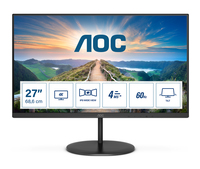 AOC V4 U27V4EA - 68,6 cm (27 Zoll) - 3840 x 2160 Pixel - 4K Ultra HD - LED - 4 ms - Schwarz