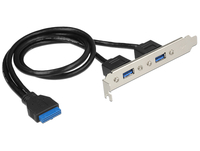 Delock Slot bracket - USB-Konsole - USB 3.0 (W) bis 19-poliger USB 3.0 Kopf (W)