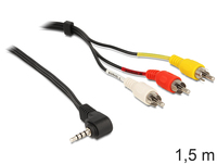 Delock Video- / Audiokabel - RCA x 3 (M) bis 4-poliger Mini-Stecker (M) - 1.5 m