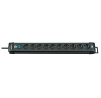 Brennenstuhl BN-1951100100 - 3 m - 10 AC outlet(s) - Black - Plastic - Black