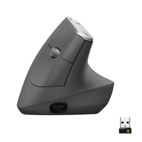 [6589467000] Logitech MX Vertical Advanced Ergonomic mouse - Right-hand - Optical - RF Wireless + Bluetooth - 4000 DPI - Graphite