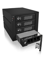 ICY BOX IB-554SSK - 3x 5.25" - Storage drive tray - 2.5" - SATA - SATA II - SATA III - SCSI - Black - Aluminium