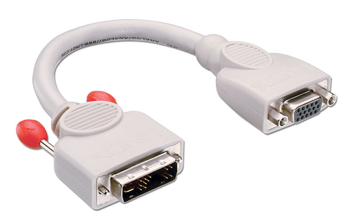 Lindy DVI-A/VGA FM cable - 0.2m - 0.2 m - DVI-A - VGA (D-Sub) - Grey - Male/Female