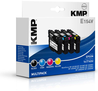 KMP E154V - Pigment-based ink - Black,Cyan,Magenta,Yellow - Multi pack - Epson Workforce WF-2010W - WF-2510WF - WF-2520NF - WF-2530WF - WF-2540WF - WF-2630WF - WF-2650DWF,... - 4 pc(s)