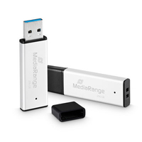 MEDIARANGE MR1903 - 256 GB - USB Typ-A - 3.0 - 220 MB/s - Kappe - Schwarz - Silber