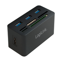 [6590894000] LogiLink CR0042 - USB 3.2 Gen 1 (3.1 Gen 1) Type-A - USB 2.0 - USB 3.2 Gen 1 (3.1 Gen 1) Type-A - CF - MS Duo - MS Micro (M2) - MicroSD (TransFlash) - 5000 Mbit/s - 1 m - 85 mm