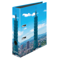 Herlitz Taipei 101 - A4 - Rundring - Polyurethan-Laminat (PUL) - Mehrfarbig - Schwarz - 8 cm