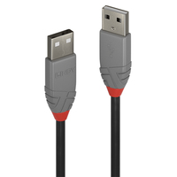 [6587252000] Lindy 36691 USB Kabel 0,5 m USB A Männlich Schwarz - Grau