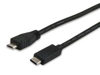 [5051222000] Equip USB 2.0 Type C to Micro-B Cable - 1m - 1 m - Micro-USB B - USB C - USB 2.0 - Male/Male - Black