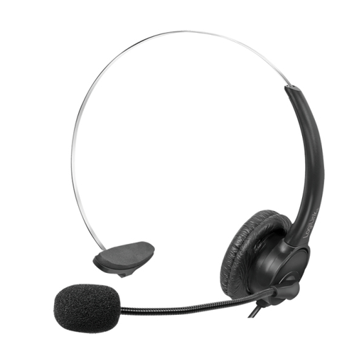 LogiLink Mono Headset mit Mikrofon USB-A-Stecker schwarz Anschluss USB-A Stecker - Headset