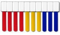 [2180918000] Label-the-cable LTC 2530 - Blau - Rot - Gelb - 9 cm - 10 Stück(e)
