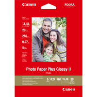 [760303000] Canon Photo Paper Plus Glossy II PP-201 A3 Photo Paper - 260 g/m² - 130x180 mm - 20 sheet