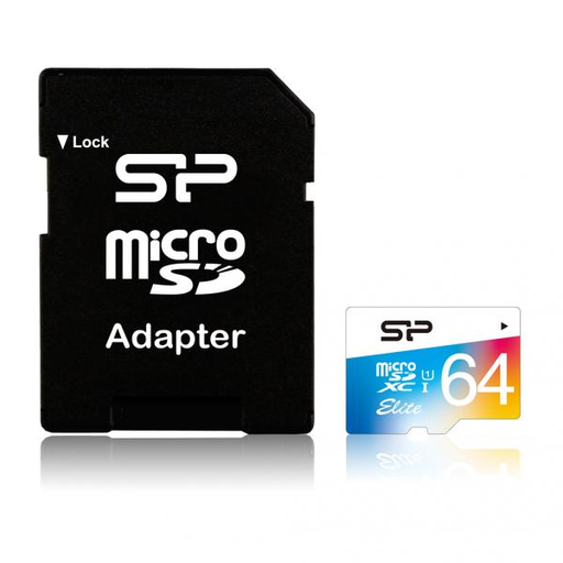 [4239196000] Silicon Power Elite - Flash-Speicherkarte (SD-Adapter inbegriffen) - 64 GB