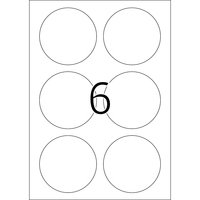 [2306222000] HERMA Removable labels A4 Ø 85 mm round white Movables/removable paper matt 150 pcs. - White - Self-adhesive printer label - A4 - Paper - Laser/Inkjet - Removable