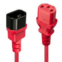 [4766373000] Lindy 0.5m C14 to C13 Extension Cable - red - 0.5 m - C14 coupler - C13 coupler