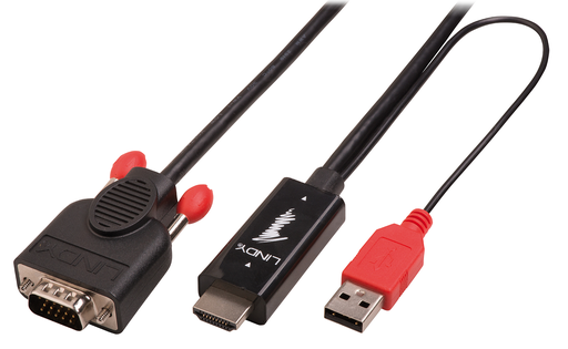 Lindy HDMI to VGA Adapter cable - Videokonverter - HDMI