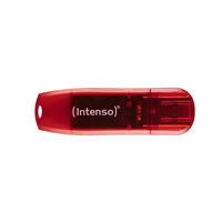 [8874109000] Intenso Rainbow Line - 128 GB - USB Typ-A - 2.0 - 28 MB/s - Kappe - Rot - Transparent