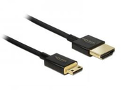 [4766299000] Delock Slim Premium - HDMI mit Ethernetkabel - mini HDMI (M) bis HDMI (M)