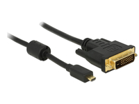 [4111403000] Delock 83585 - 1 m - Micro-HDMI - DVI-D - Male - Male - Gold