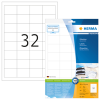 [2308628000] HERMA 8643 - White - Rectangle - Permanent - A4 - Paper - Matte