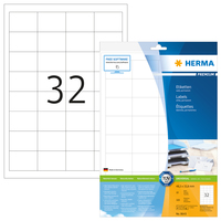 HERMA Etiketten Premium A4 48.3x33.8 mm weiß Papier matt 320 St. - Weiß - Rechteck - Dauerhaft - A4 - Papier - Matte