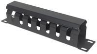 [6046728000] Intellinet Kabelmanagement für 10"-Schränke - 1 HE - mit Blende - schwarz - Kabelmanagementtafel - Schwarz - Kunststoff - 1U - 25,4 cm (10 Zoll) - 254,4 mm