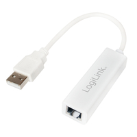 [6174044000] LogiLink UA0144B - Kabelgebunden - USB - Ethernet - 100 Mbit/s - Weiß