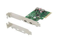 [13901137000] Conceptronic EMRICK 2-Port USB 3.2 Gen 2 Type-C PCIe Card - self-powered - PCIe - USB 3.2 Gen 2 (3.1 Gen 2) - PCI 3.0 - Green - PC - China
