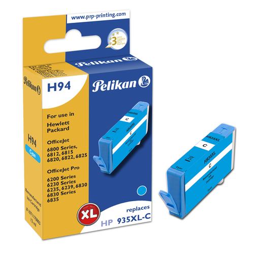 [6555261000] Pelikan H94 Cyan - Kompatibel - Cyan - HP - Einzelpackung - 1 Stück(e) - 825 Seiten