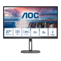 AOC V5 Q27V5N - 68.6 cm (27") - 2560 x 1440 pixels - Quad HD - LED - 4 ms - Black