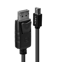 [3713850000] Lindy Mini DP to DP cable - black 5m - 5 m - Mini DisplayPort - DisplayPort - Male - Male - 2560 x 1600 pixels