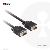 [12601704000] Club 3D VGA Cable Bidirectional M/M 10m/32.8ft 28AWG - 10 m - VGA (D-Sub) - VGA (D-Sub) - Male - Male - Straight