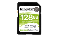 [7842613000] Kingston Canvas Select Plus - 128 GB - SDXC - Class 10 - UHS-I - 100 MB/s - 85 MB/s
