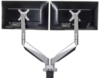 [6037963000] Bakker Smart Office 12 Dual Monitor Arm Clamp + Bolt Through - Clamp/Bolt-through - 9 kg - 25.4 cm (10") - 68.6 cm (27") - 75 x 100 mm - Metallic