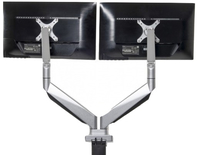 Bakker Smart Office 12 Dual Monitor Arm Clamp + Bolt Through - Klemme /Bolzen - 9 kg - 25,4 cm (10 Zoll) - 68,6 cm (27 Zoll) - 75 x 100 mm - Metallisch