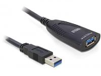 [2160456000] Delock USB 3.0 5m - 5 m - USB 3.2 Gen 1 (3.1 Gen 1) - Männlich/Weiblich - Schwarz