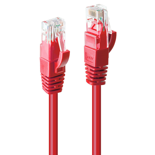 [4746502000] Lindy RJ-45 Cat6 U/UTP 15 m - 15 m - Cat6 - U/UTP (UTP) - RJ-45 - RJ-45 - Red