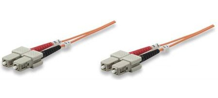 IC Intracom Fibre Optic Patch Cable - OM1 - SC/SC - 1m - Orange - Duplex - Multimode - 62.5/125 µm - LSZH - Fiber - Lifetime Warranty - Polybag - 1 m - OM1 - SC - SC - Male/Male - Orange,Multicolour