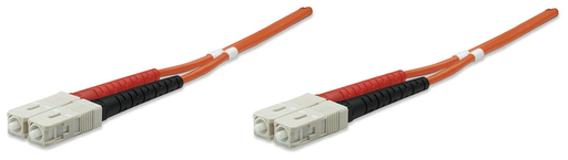 Intellinet Fibre Optic Patch Cable - Duplex - Multimode - SC/SC - 50/125 µm - OM2 - 1m - LSZH - Orange - Fiber - Lifetime Warranty - 1 m - OM2 - SC - SC - Male/Male - Orange