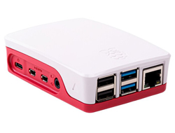 [7707299000] Raspberry Pi Gehäuse Pi 4 Mini-PC rot/weiß für 4