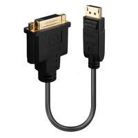 [2811378000] Lindy DP to DVI-D Adapter Basic - 0.15 m - DisplayPort - DVI-D - Male - Female - Gold