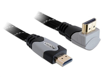 [2158896000] Delock 1m High Speed HDMI 1.4 - 1 m - HDMI Type A (Standard) - HDMI Type A (Standard) - 4096 x 2160 pixels - 10.2 Gbit/s - Black - Grey